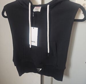 Gymshark Black Hoodie with White Accents